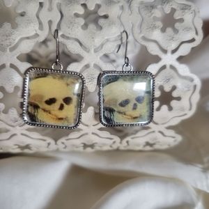 Vintage Skull Punk Goth Rock Earrings
